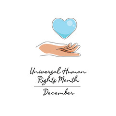 line art of Universal Human Rights Month good for Universal Human Rights Month celebrate. line art.
