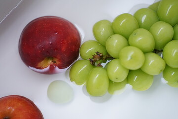 grapes and apples