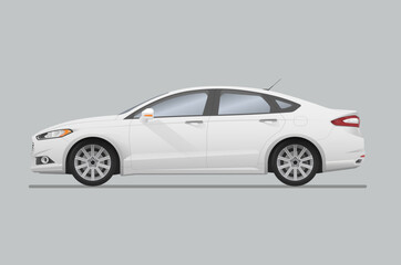 Obraz premium Vector car projection. Gradient illustration for designing. Vector sedan auto