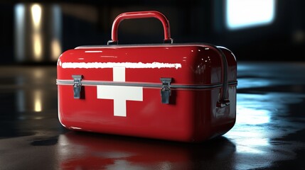 Automotive first aid kit in high resolution 8k for safety and emergency preparedness