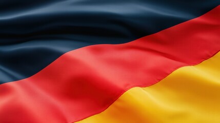 Close-up of germany flag waving - symbol of national pride and unity