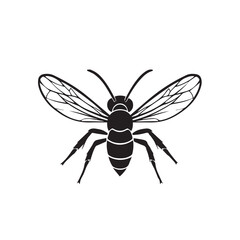Fototapeta premium Wasp in cartoon, doodle style . Image for t-shirt, web, mobile apps and ui. Isolated 2d vector illustration in logo, icon, sketch style, Eps 10, black and white. AI Generative