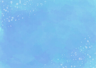 水彩風　シンプル　青い　絵の具　背景素材