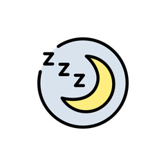Moon simple logo. Vector symbol drawing moon icon concept for your logo web mobile app UI design.