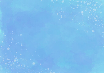 水彩風　シンプル　青い　絵の具　背景素材