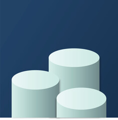 blue podium background for product presentation vector illustration