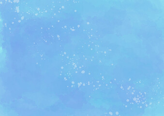 水彩風　シンプル　青い　絵の具　背景素材