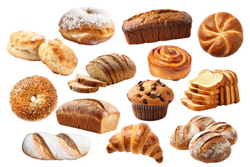 PNG artisan pastry element set, transparent background