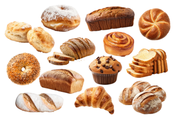 PNG artisan pastry element set, transparent background