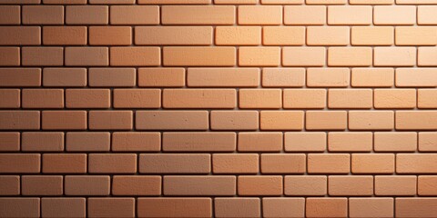 Obraz premium A close-up view of a classic brick wall, showcasing a warm hue and even texture, ideal for backgrounds and architectural design.