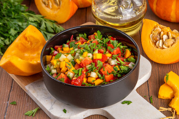 Autumn pumpkin and vegetable salsa