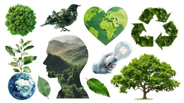 PNG environment element set, transparent background