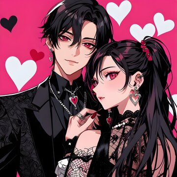 アニメの笑顔のイラスト、笑顔のアニメの女の子、かわいいアニメのカップル、アニメのイラスト、マンガのキャラクター、マンガのイラスト, AI generative, Anime couples illustrations, Ai generative anime illustrations, couple DP