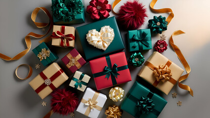 "A vibrant and dynamic flat lay composition"

