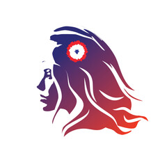 illustration de Marianne française, symbole de la révolution