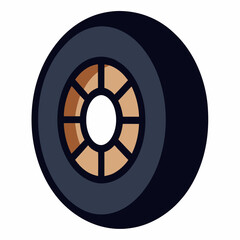 Fototapeta premium tire tyre wheel car vector illustration