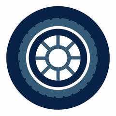 Obraz premium tire tyre wheel car vector illustration