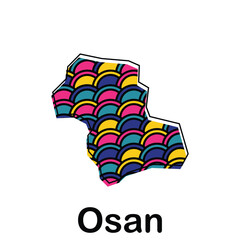 Vector Map of Osan. Borders for your infographic. Vector illustration design template