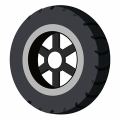 Obraz premium tire tyre wheel car vector illustration