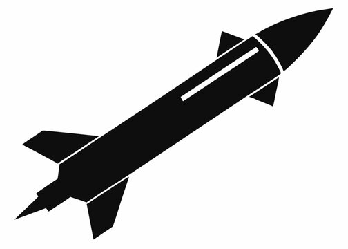 recommend clip art: missile silhouette vector illustration on a white background 
