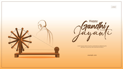 Vector illustration 2 october Mahatma gandhi jayanti. social media poster for gandhi jayanti. national holiday in India. banner, poster template