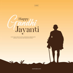 Vector illustration 2 october Mahatma gandhi jayanti. social media poster for gandhi jayanti. national holiday in India. banner, poster template
