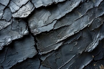 Material natural de color negro, imitación textura corteza de árbol. Recurso gráfico, fondo.