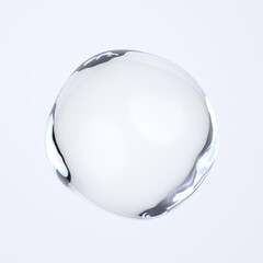 Abstract bubble. 3d illustration.