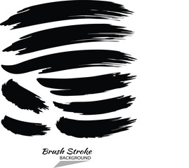 set of brush on white background