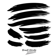 set of brush on white background