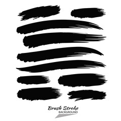 set of brush on white background