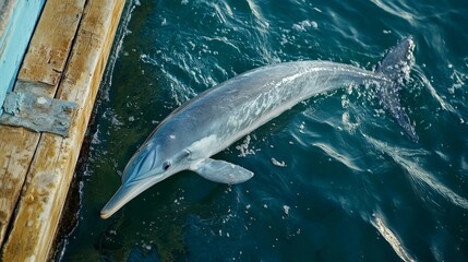 Fototapeta premium Freshly caught Atlantic dolphin fish at a marina in the Florida Keys.