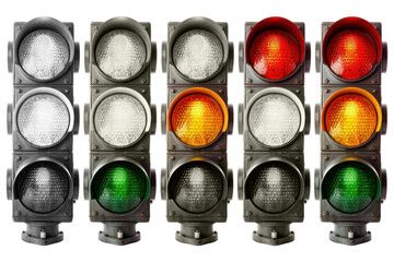 Traffic light png cut out set