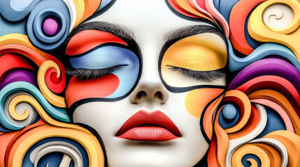 Symbolic image of schizophrenia: a portrayal of inner conflict and fragmented mind. A powerful depiction illustrating the complexity and inner turmoil associated with this mental disorder