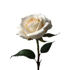 white rose isolated on white