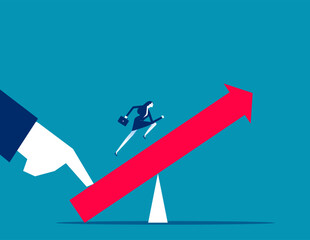 Business Assistance. Helping leader hand, Support