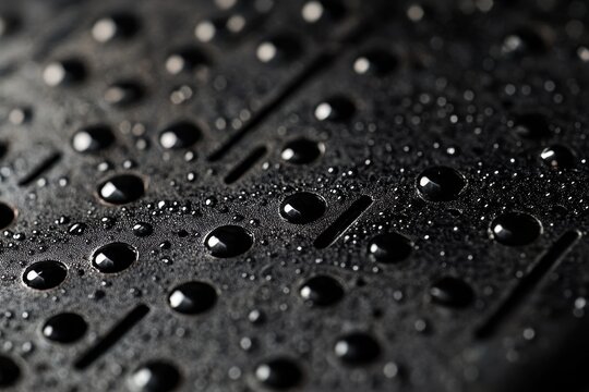 Fondo negro con puntos de c&oacute;digo Braille. Leer y entender. Personas sin visi&oacute;n. Recurso gr&aacute;fico, fondo.