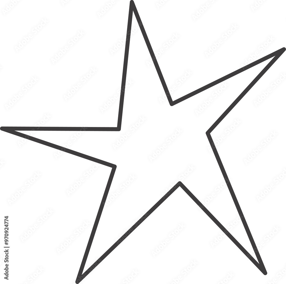 Wall mural y2k star shape. outline icon of abstract spark and shiny irregular flash burst. bling and twinkle ge