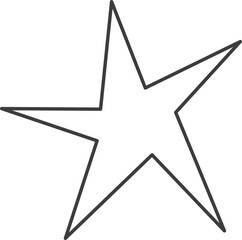 Y2k star shape. Outline icon of abstract spark and shiny irregular flash burst. Bling and twinkle geometric minimal retro design element