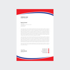 Obraz premium Modern company letterhead template