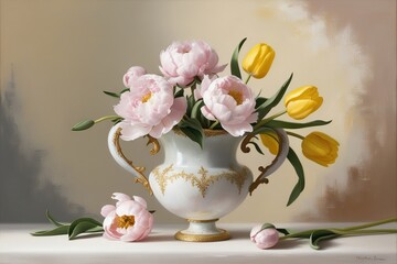 Ethereal fine art still life of freshly bloom