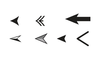 Arrow icon set. Arrow. Cursor. Collection different arrow signs. Black arrows icons. Different cursor arrow  isolated on white background  
