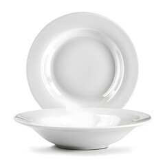 white bowl on white background,white plate isolated on white on white background,