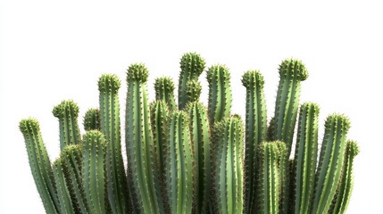 Candelabra cactus (Euphorbia ingens) clipart, element, 3D illustration, realistic, isolated on white background