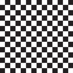 An Abstract Seamless Black and White Checkered pattern Vector. Geometric ethnic oriental chess board wall art pattern. Design for background, wallpaper, flooring, wrapping, fabric and textile prints.