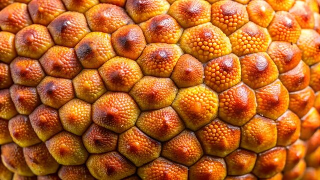 The scaly, rough skin of the corossol fruit presents a rugged exterior, a testament to its toughness and resilience.