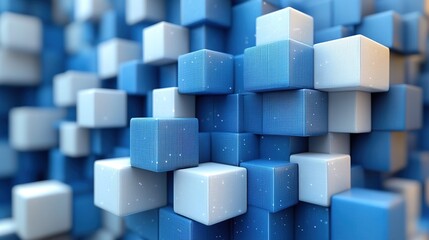 Abstract 3d square shape futuristic object colourfull