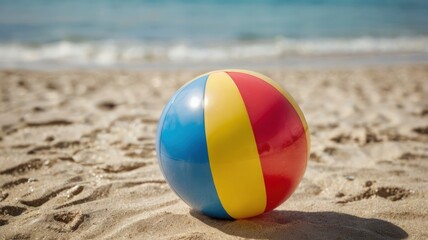 Obraz premium Beach ball toy, isolated on white 