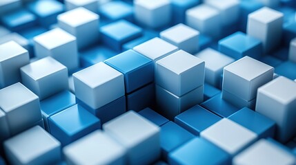 Abstract 3d square shape futuristic object colourfull