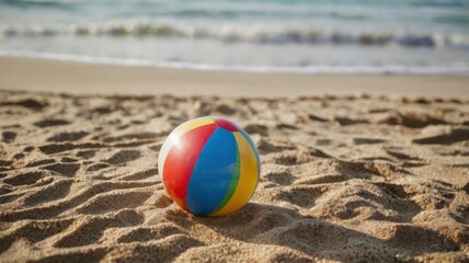 Obraz premium Beach ball toy, white background